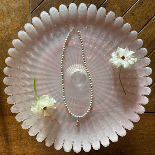 Cream and Turquoise with Conch Pendant